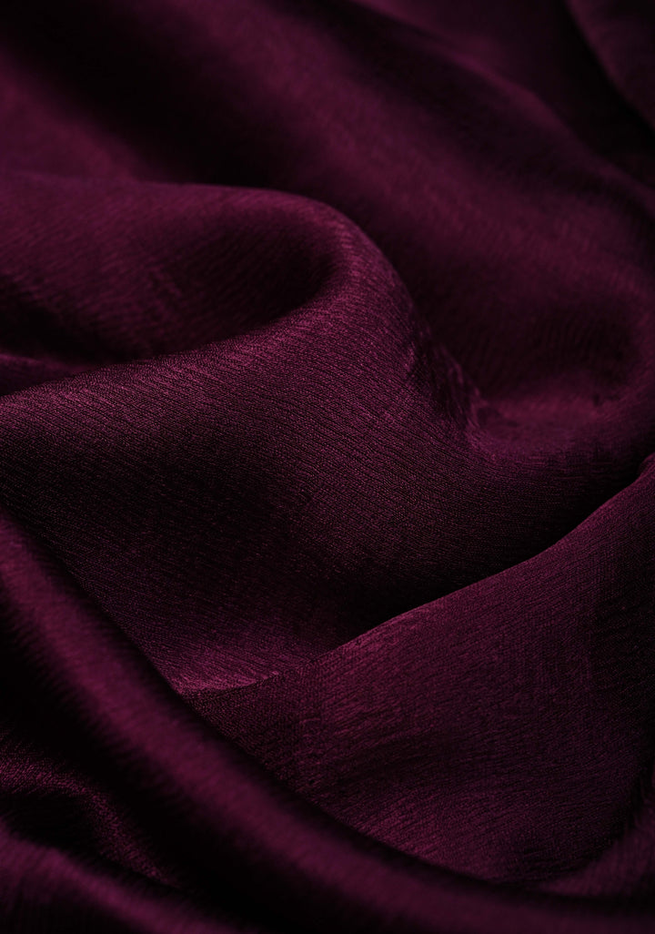 Purple Satin Georgette Saree with Fancy Lace Border and Meenakari Floral Blouse Piece | SHOBITAM