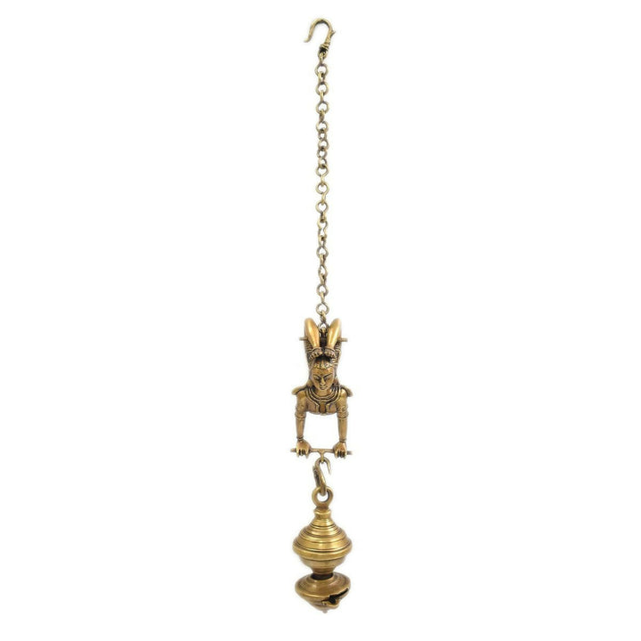 BRASS LADY HANGING OIL LAMP WITH ANTIQUE FINISH 30*4*4 | SHOBITAM