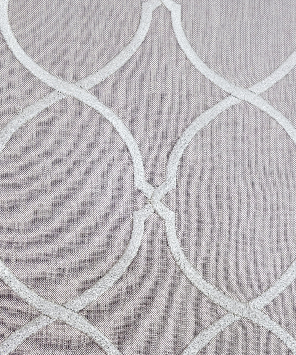 6 seater Mauve Moroccan Embroidered Cotton Table Runner | SHOBITAM