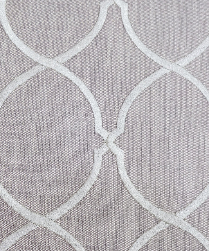 6 seater Mauve Moroccan Embroidered Cotton Table Runner | SHOBITAM