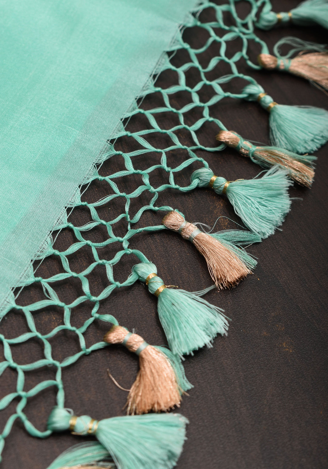 Pure Katan Silk Banarasi Saree with Patola Weave in Aqua | SILK MARK CERTIFIED