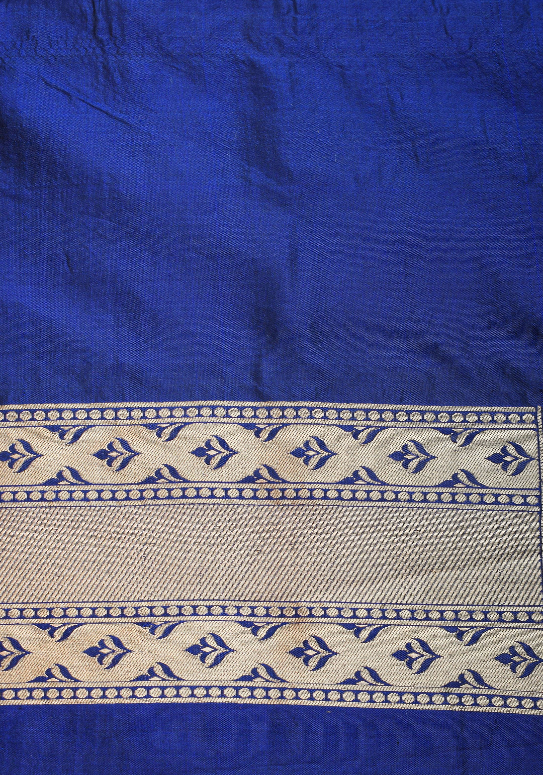 Katan Silk Banarasi Saree in Blue with Meenakari Rose Creeper Jaal  | SILK MARK CERTIFIED