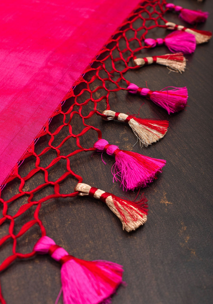Pink Patola Meenakari Banarasi Katan Silk Saree with Paithani Border and Pallu | SILK MARK CERTIFIED