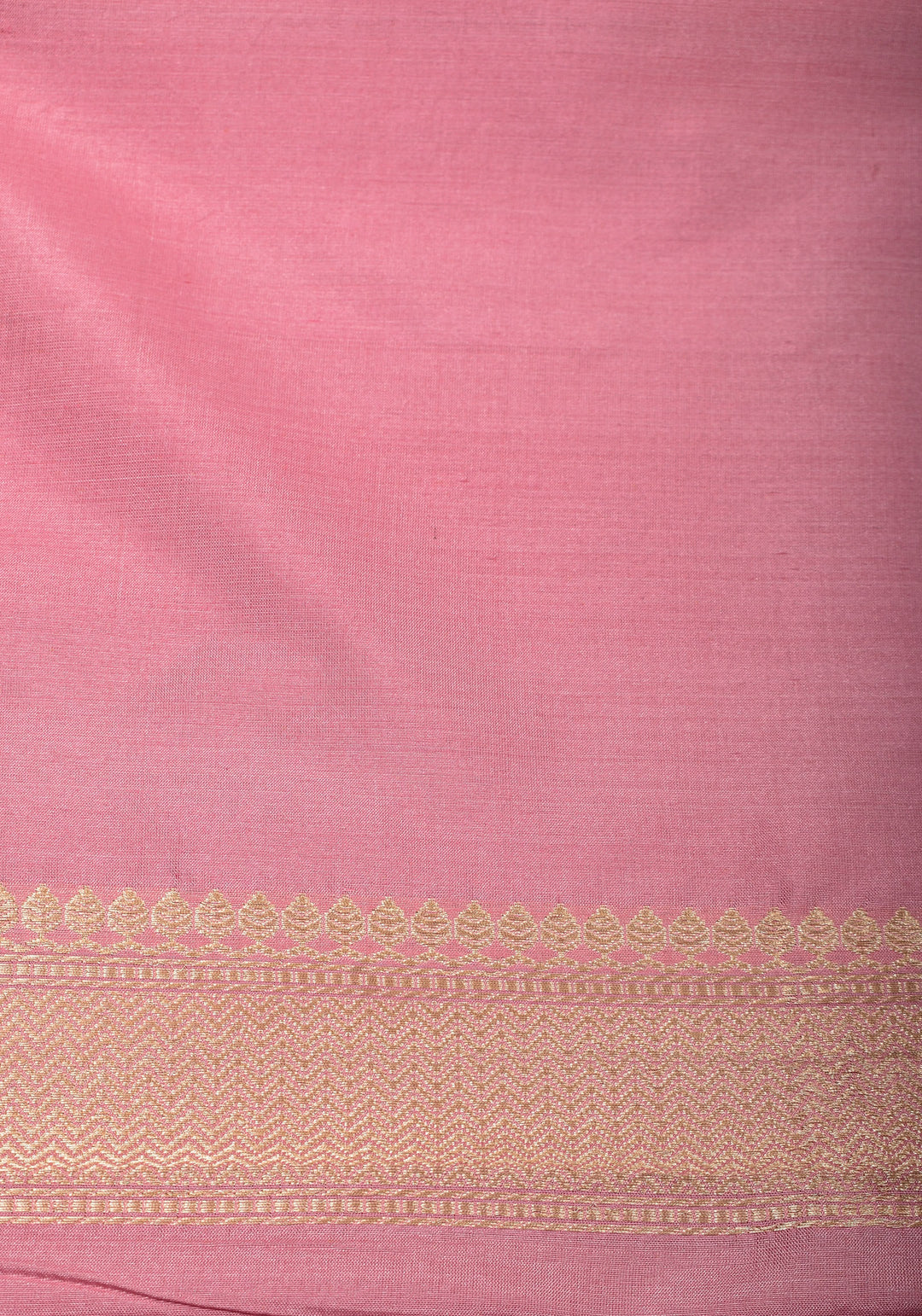 Dusty Pink Banarasi Katan Silk Saree with Brocade and Meenakari Border | SILK MARK CERTIFIED
