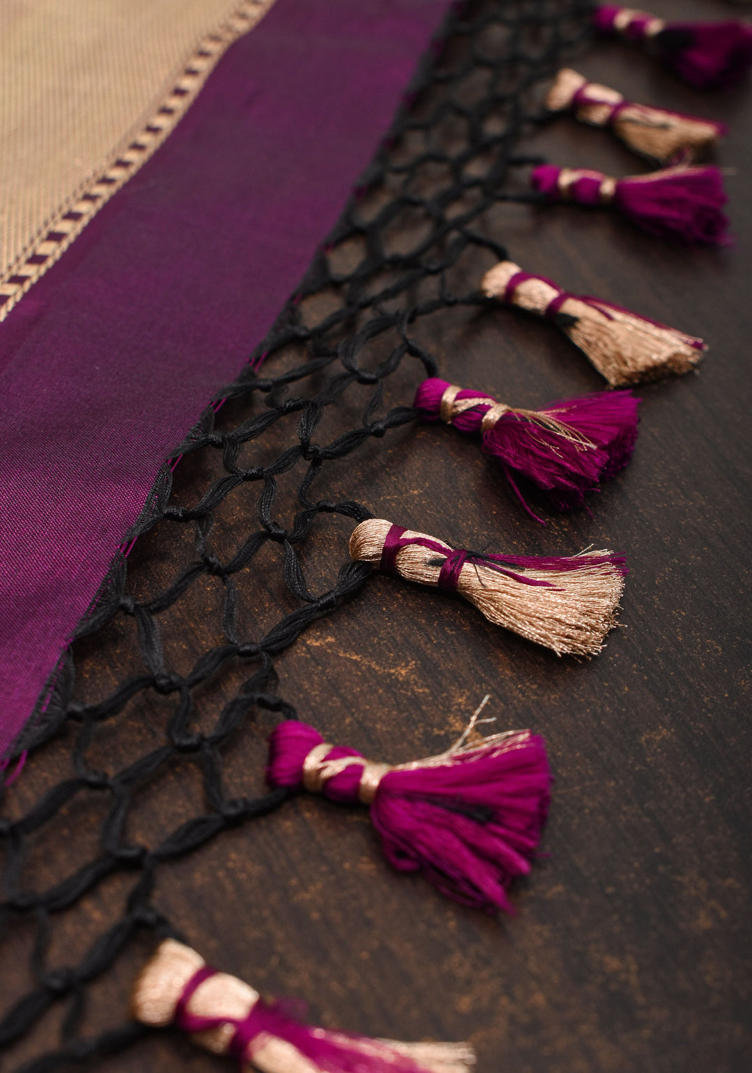 Exquisite Purple Banarasi Katan Silk Saree with Meenakari Geometric Motifs| SILK MARK CERTIFIED
