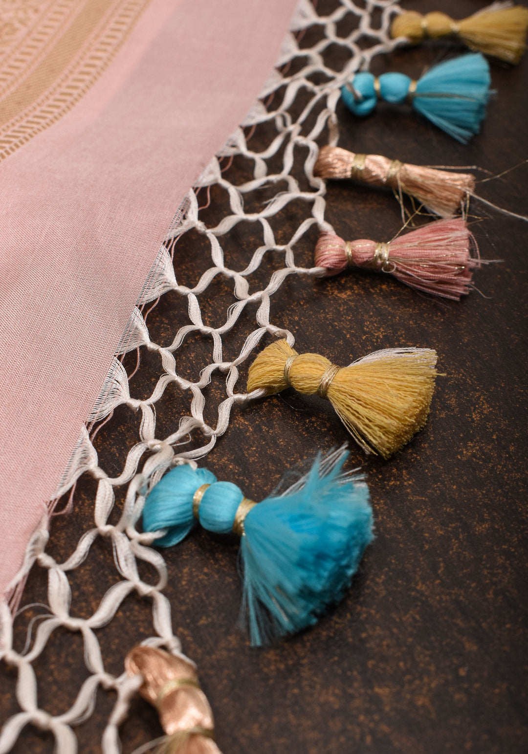 Pastel Hued Jharoka Pattren Pure Katan Silk saree with Ornate arched Zari 2 side borders | SILK MARK CERTIFIED
