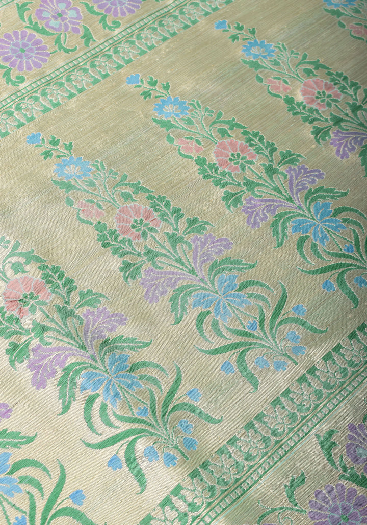 Sky Blue Patola Meenakari Banarasi Katan Silk Saree with Paithani Border and Pallu | SILK MARK CERTIFIED