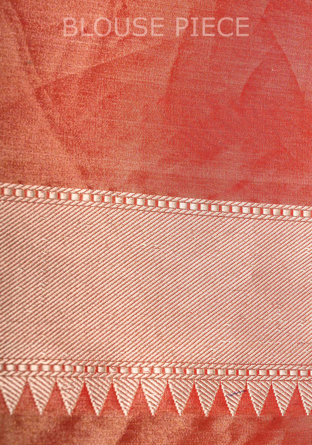 Exquisite Burnt Orange Tissue Banarasi Silk Saree with Paithani Style Zari Border | SILK MARK CERTIFIED