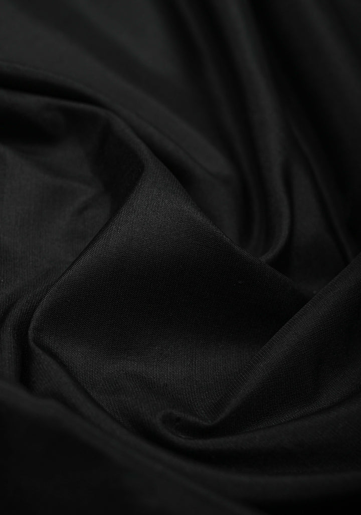 Black Banarasi Katan Silk Saree With Ganga Border | SILK MARK CERTIFIED