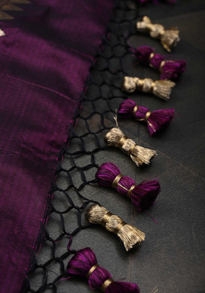 Multicolor Exquisite Rangkaat Style Floral Jaal Banarasi Brocade Katan Silk Saree with Zari Border | SILK MARK CERTIFIED