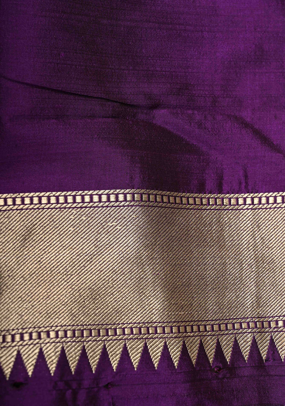 Jamuni Purple Pure Banarasi Katan Silk Saree with Paithani Style Borders and Pallu | SILK MARK CERTIFIED