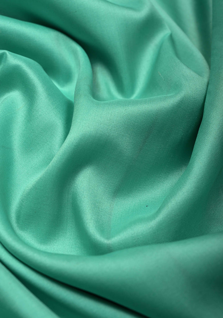 Seafoam Green Pure Banarasi Katan Silk Saree with Paithani Style Borders and Pallu | SILK MARK CERTIFIED