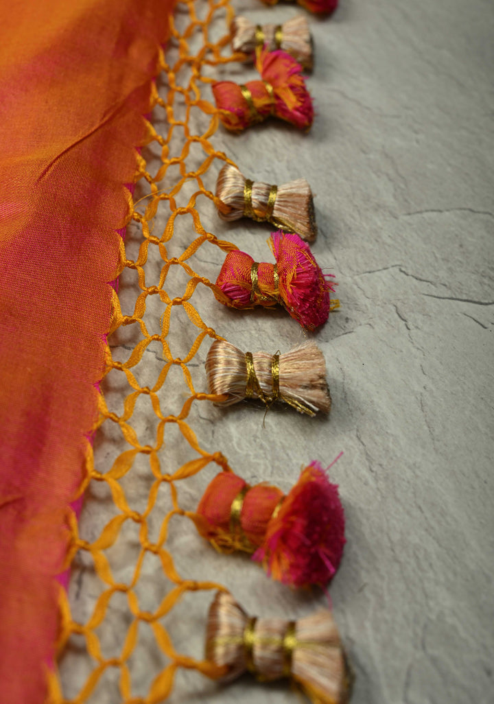 Multicolor Rangkaat Style Banarasi Katan Silk Saree and Persian Floral Brocade and Zari Border | SILK MARK CERTIFIED