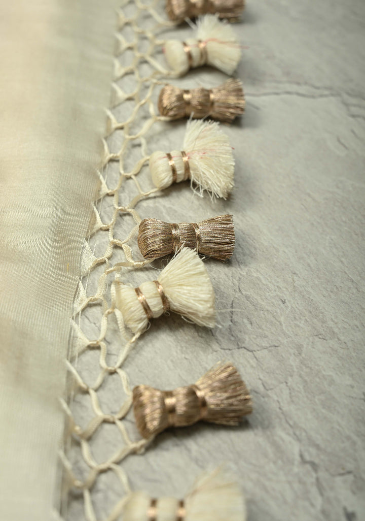 Pastel Hued Rangkaat Style Banarasi Katan Silk Saree and Floral Brocade and Zari Border | SILK MARK CERTIFIED