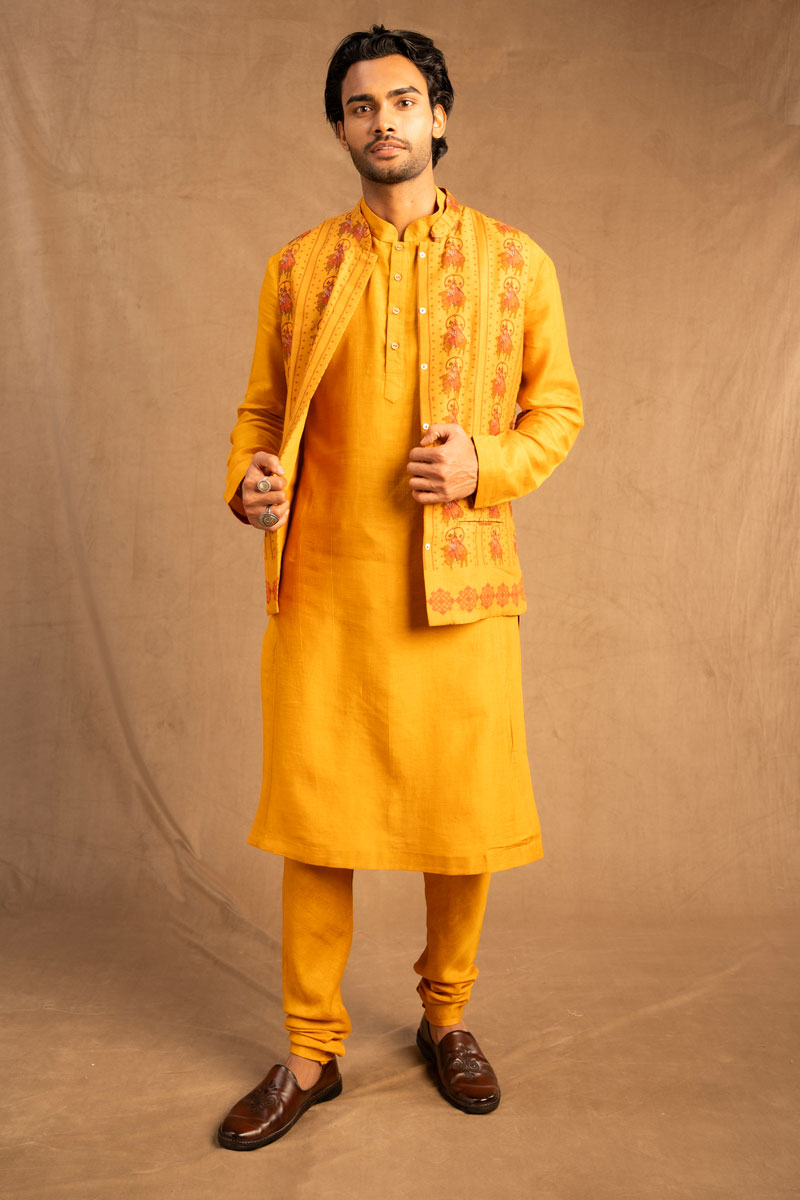 Haldi set of 2 ( kurta + churidar) | SHOBITAM