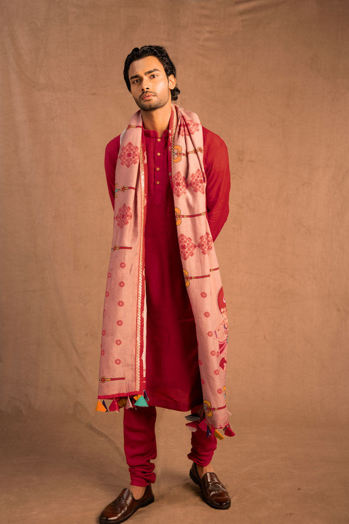 Maroon set-2 ( kurta + churidar) | SHOBITAM