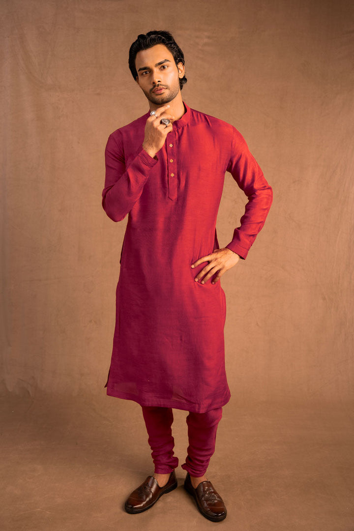 Maroon set-2 ( kurta + churidar) | SHOBITAM