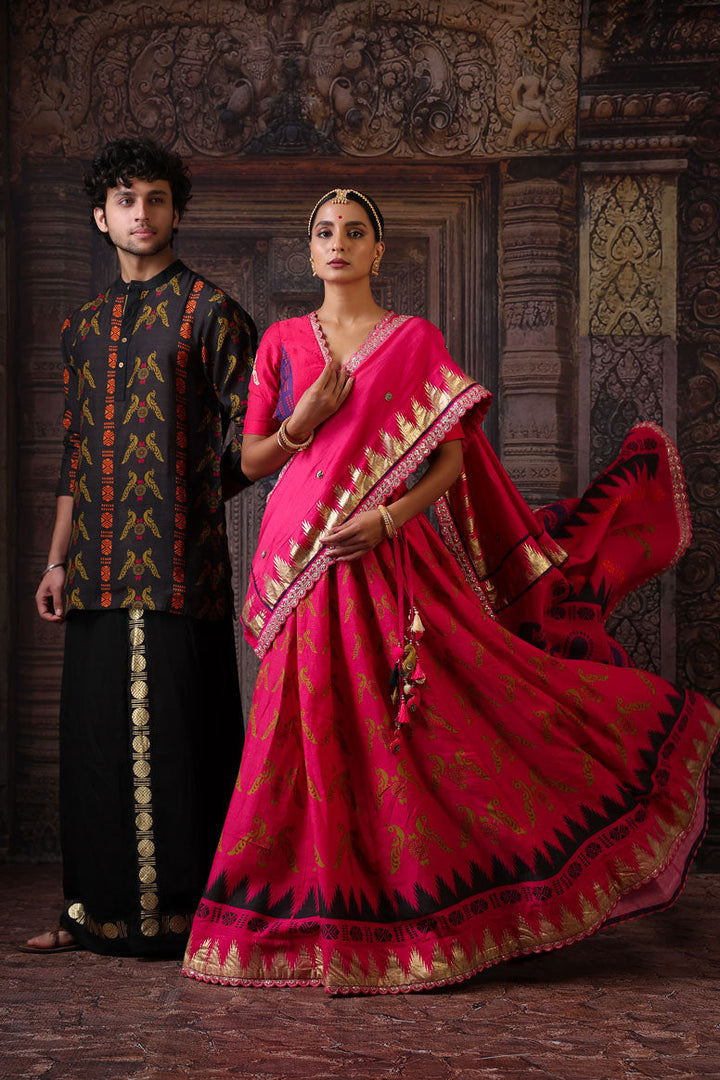 PRANAY PINK LEHENGA ( SET OF 3)