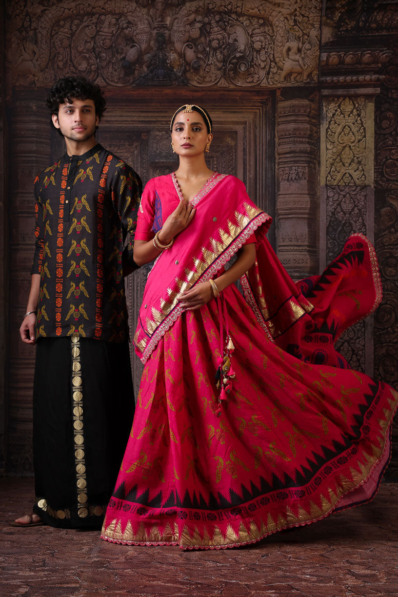 PRANAY PINK SKIRT | SHOBITAM