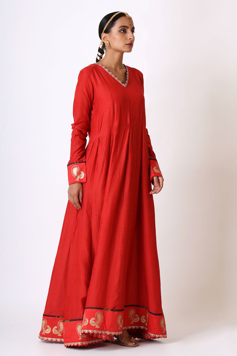 Sambandh Red anarkali dress | SHOBITAM