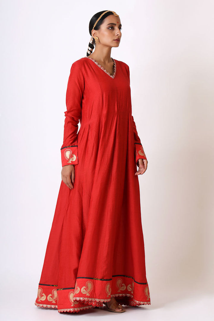 Sambandh Red anarkali dress | SHOBITAM