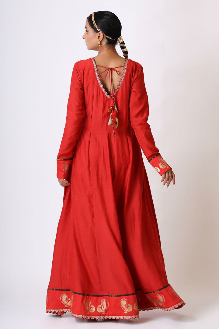 Sambandh Red anarkali dress | SHOBITAM