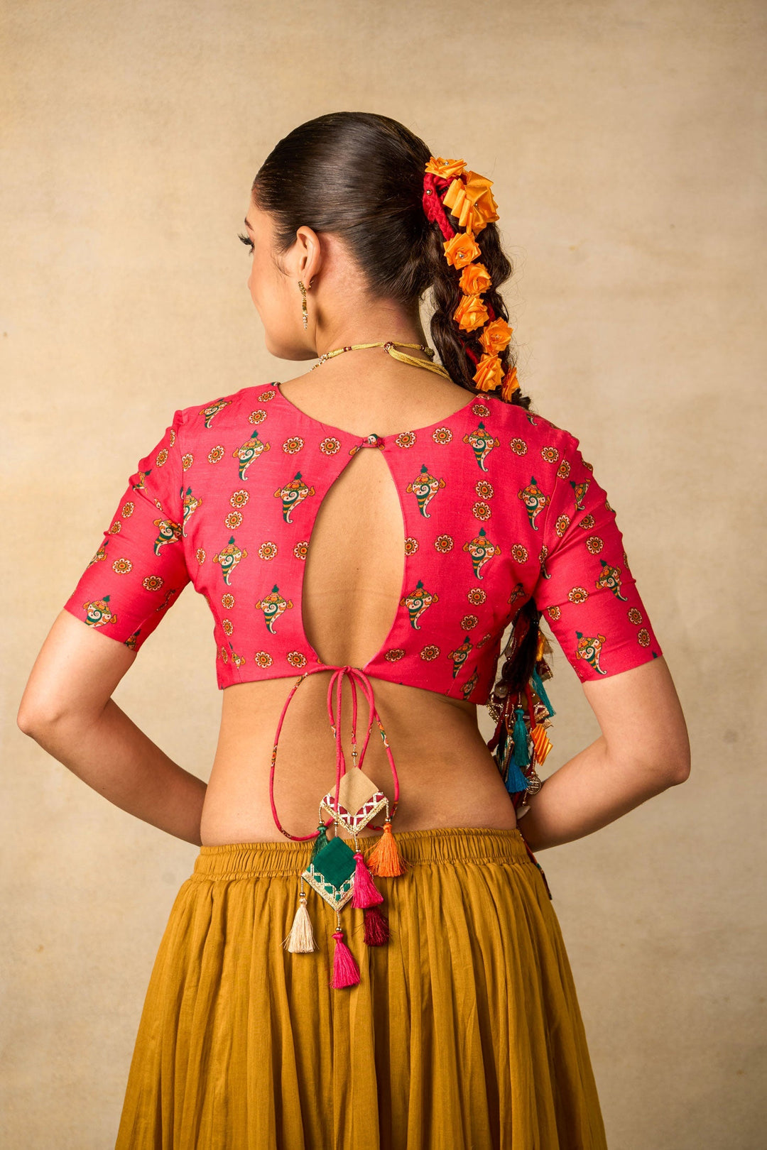 Ram Charit olive Lehenga set (SET OF 3) | SHOBITAM