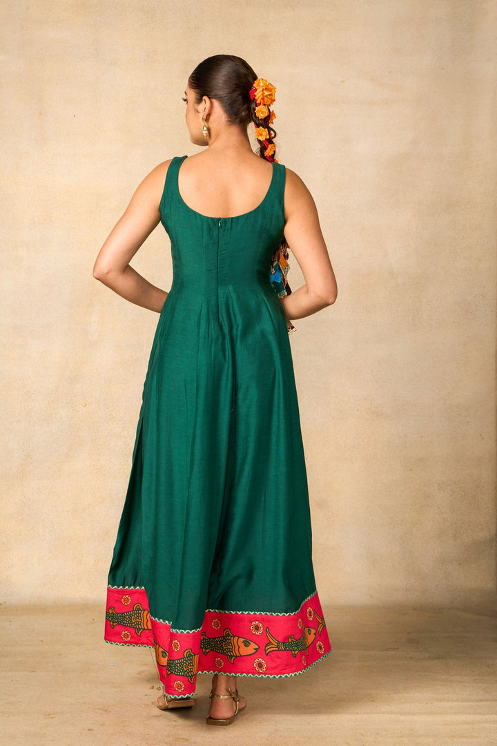 Matsya rekha emerald dress | SHOBITAM