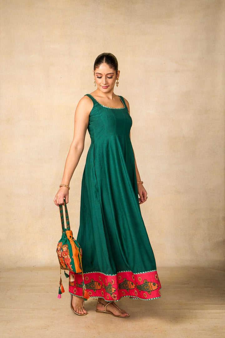 Matsya rekha emerald dress | SHOBITAM