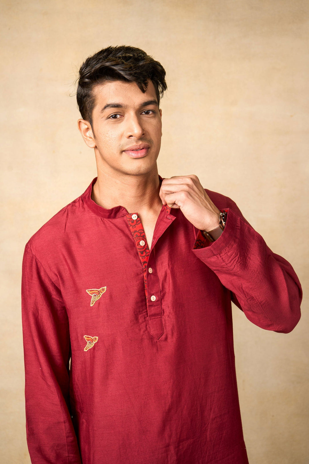 Hanumat Shakti set of 3 (kurta + churidar+ jacket) | SHOBITAM