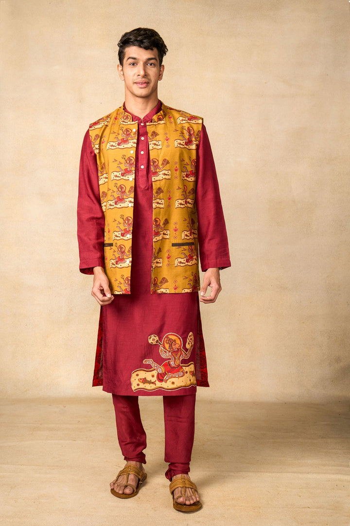 Hanumat Shakti set of 2 (kurta + churidar) | SHOBITAM