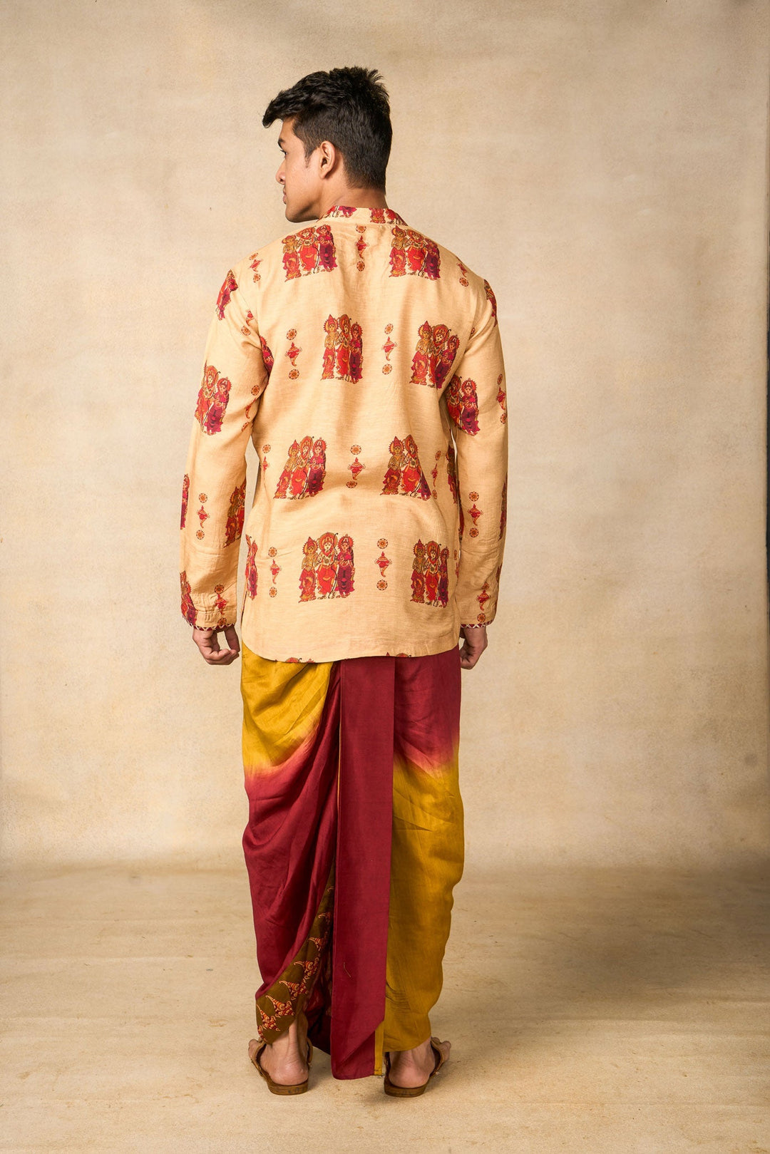 Vajraang cream kurta | SHOBITAM
