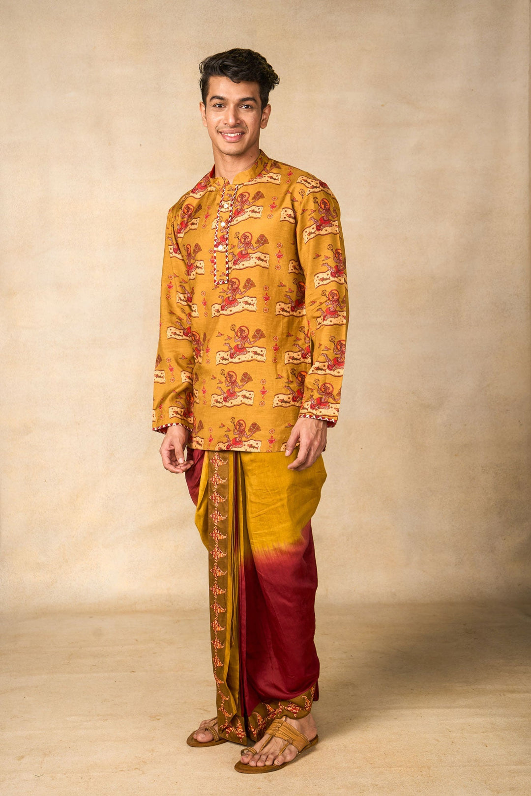 Vajraang olive kurta | SHOBITAM