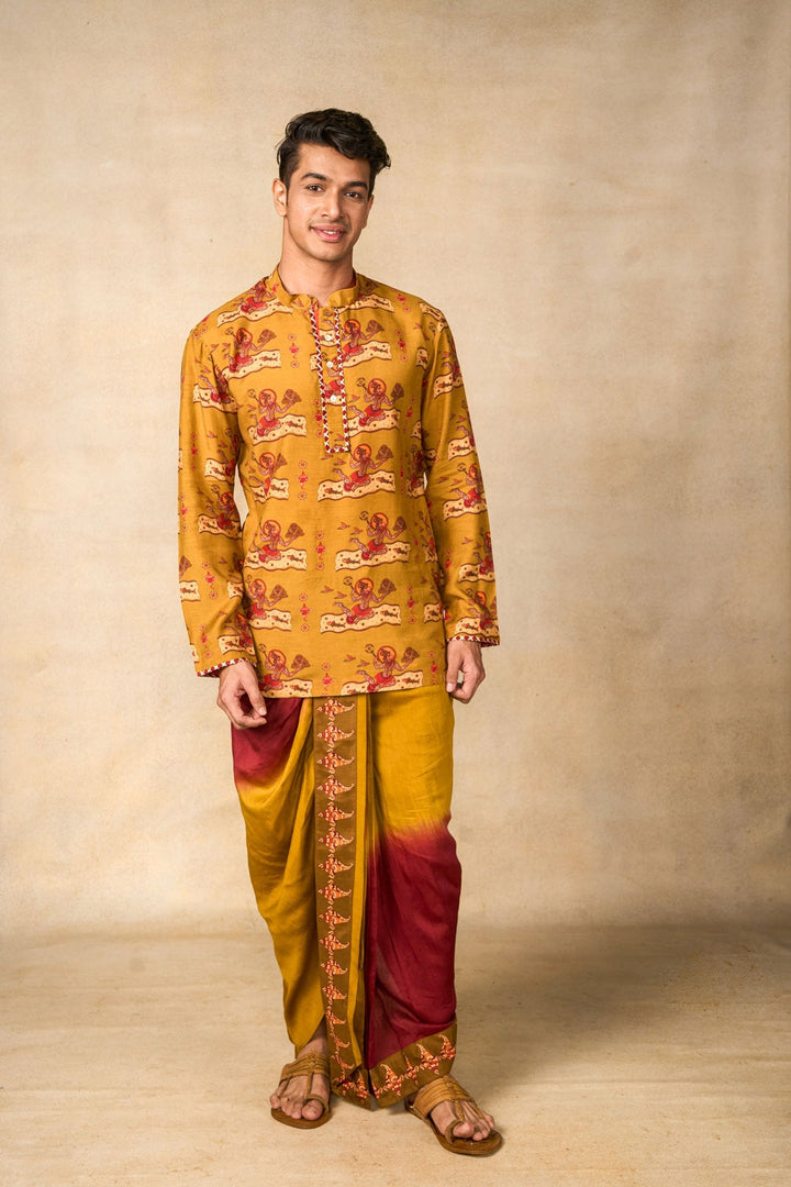 Vajraang olive kurta | SHOBITAM