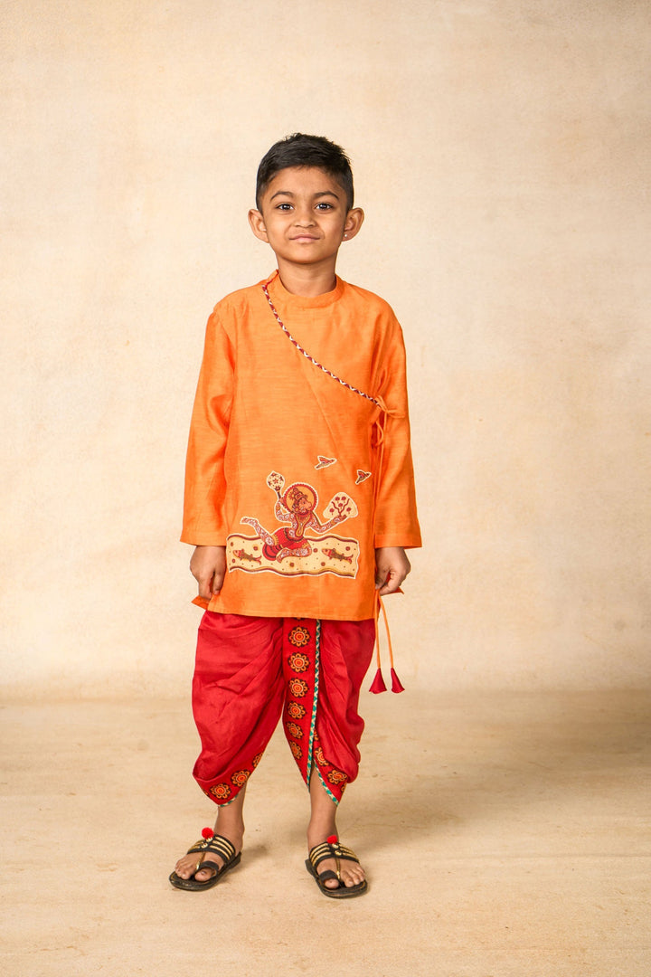 Hanu mango kurta + dhoti set ( set of 2) | SHOBITAM