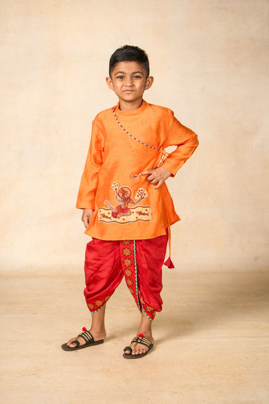 Hanu mango kurta + dhoti set ( set of 2) | SHOBITAM