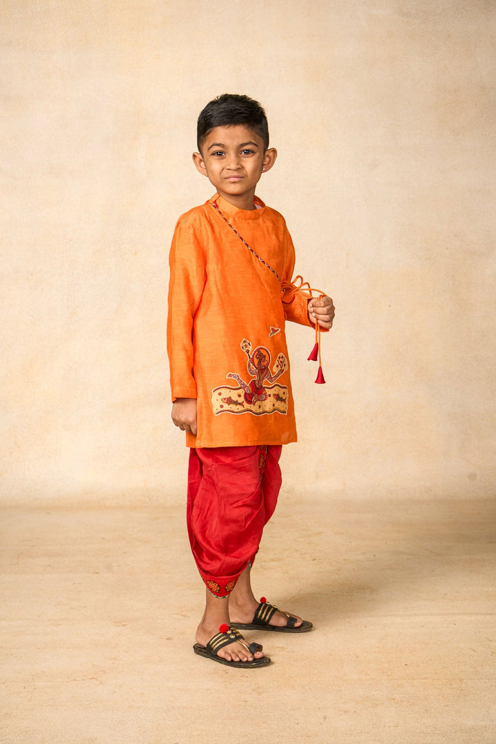 Hanu mango kurta + dhoti set ( set of 2) | SHOBITAM