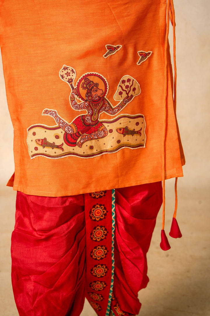 Hanu mango kurta + dhoti set ( set of 2) | SHOBITAM