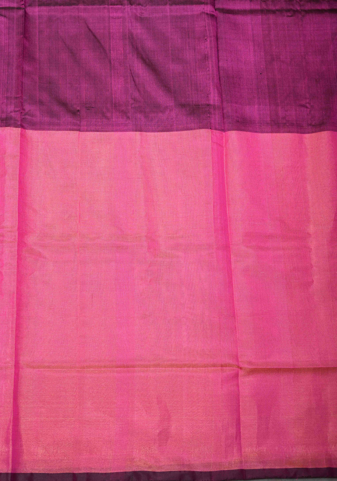 Plum Uppada Handloom Silk Saree with Half Tissue Skirt Border | SILK MARK CERTIFIED