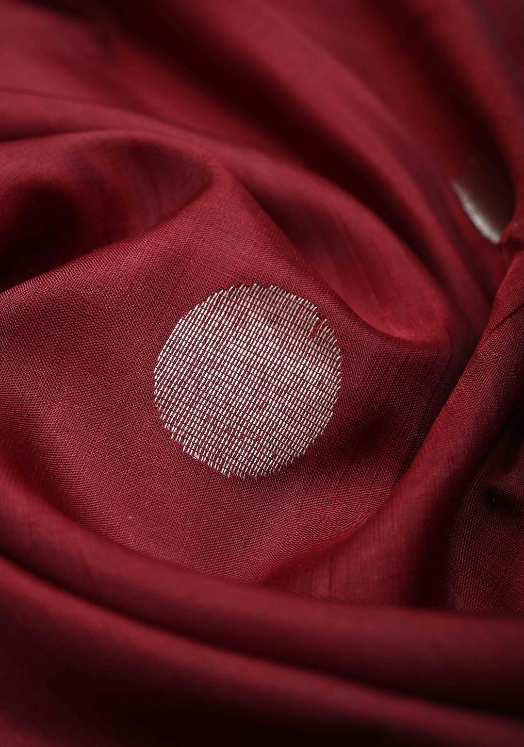 Burgundy Uppada Handloom Silk Saree with Dollar Buttas and Zari Border | SILK MARK CERTIFIED
