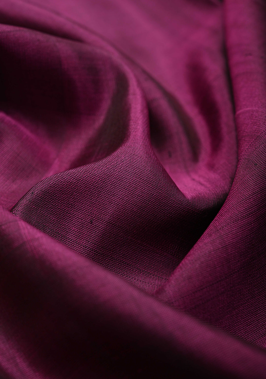 Magenta Uppada Handloom Silk Saree with Black Panel and Zari Border | SILK MARK CERTIFIED