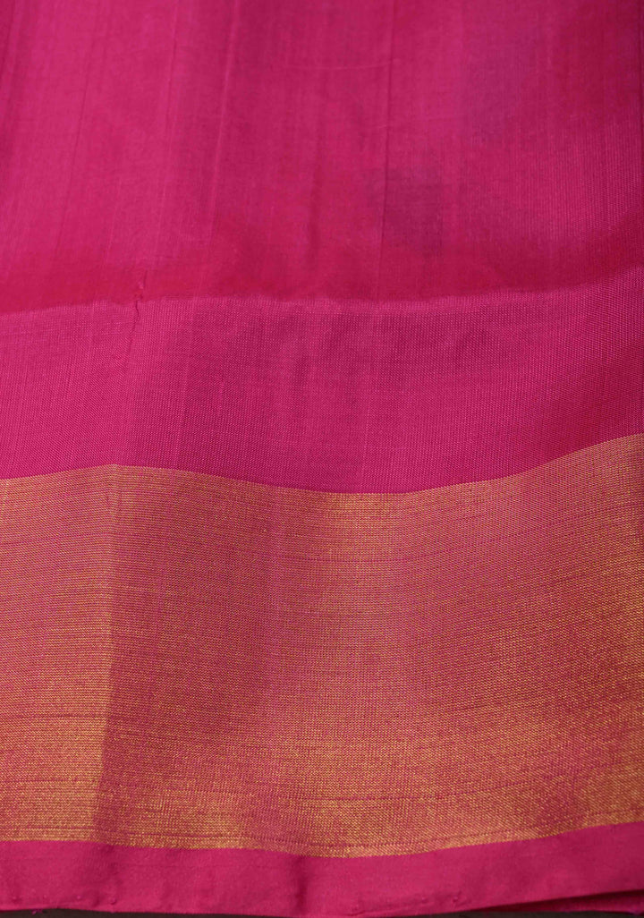 Mustard Uppada Handloom Silk Saree with Jamdani Buttas and Zari Border | SILK MARK CERTIFIED