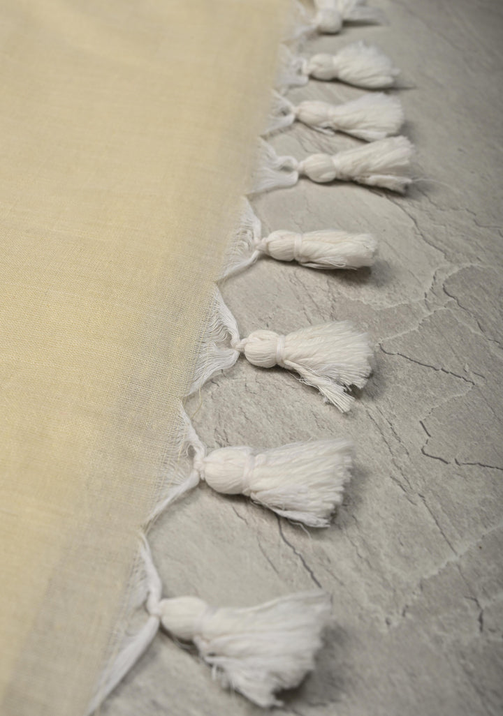 Cream Uppada Handloom Cotton Saree with Tree of life Block Prints on Border and Pallu