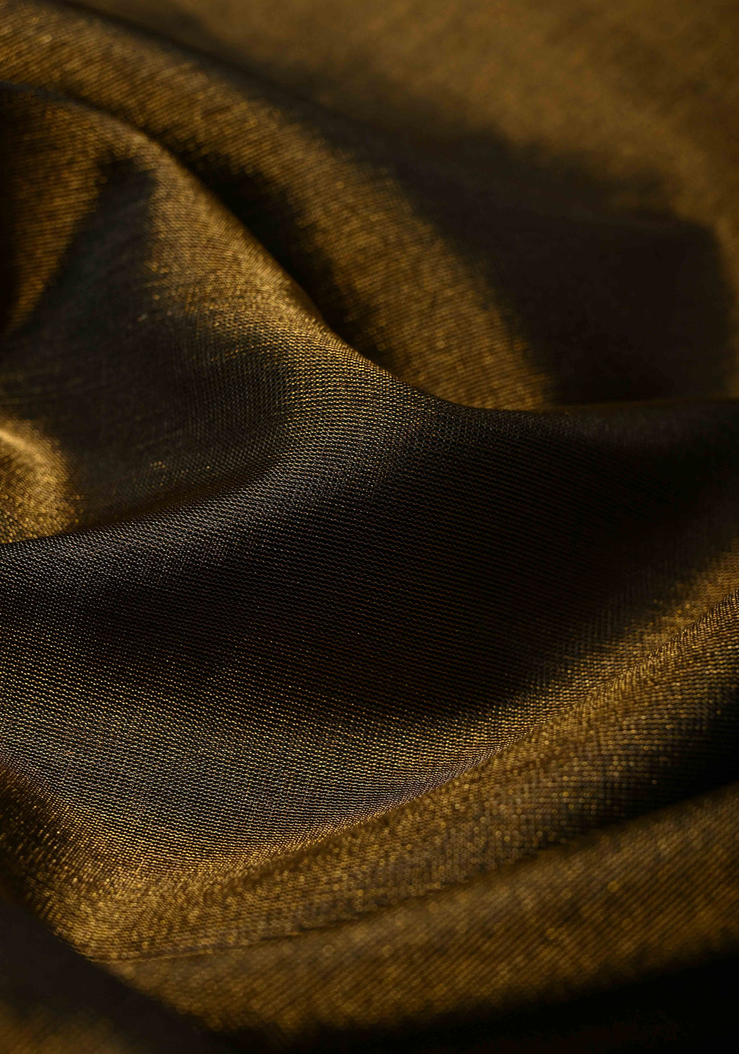 Black Tone Pure silk Tissue Handloom Saree with Muted Tissue Zari Border | SILK MARK CERTIFIED