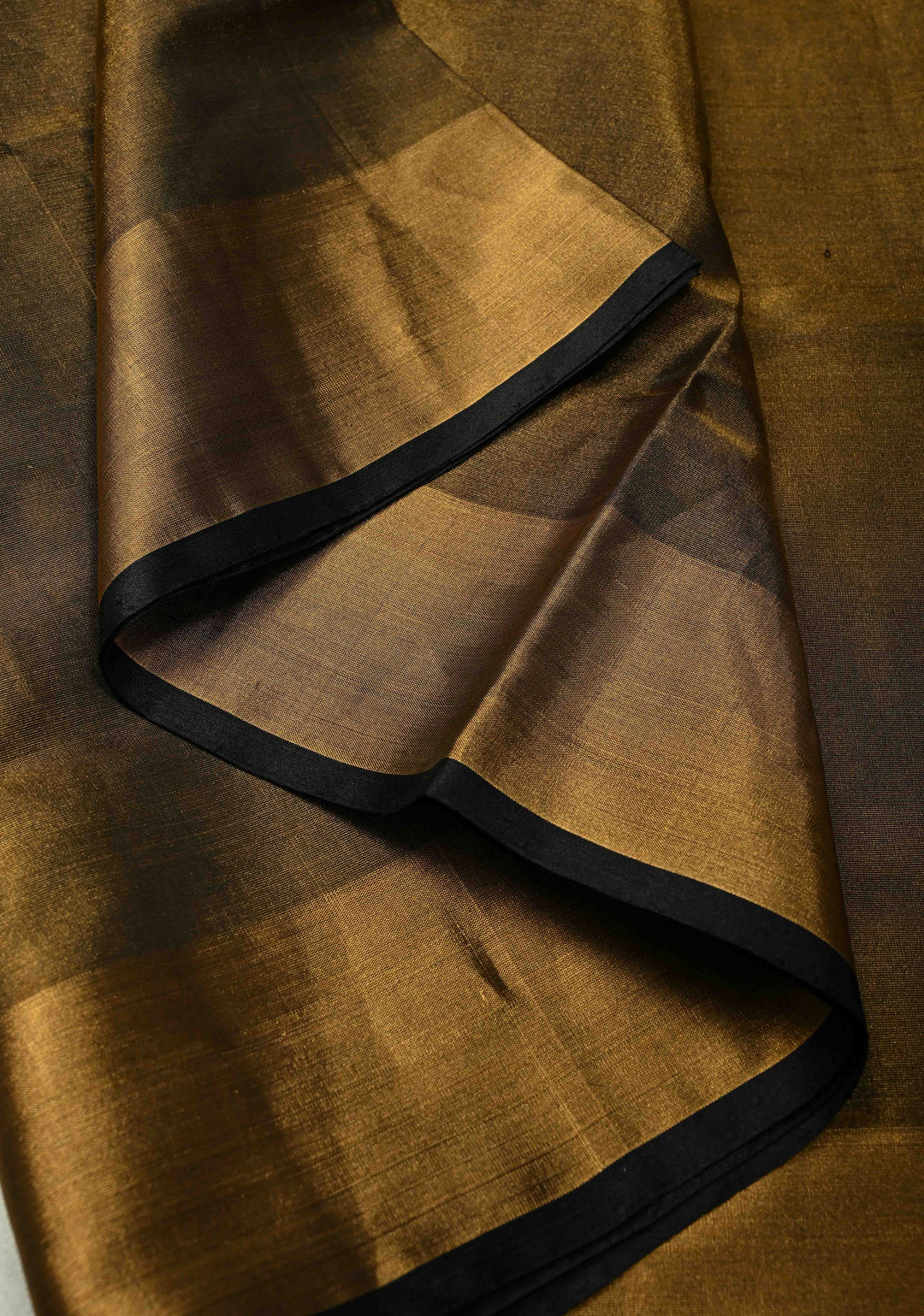 Black Tone Pure silk Tissue Handloom Saree with Muted Tissue Zari Border | SILK MARK CERTIFIED