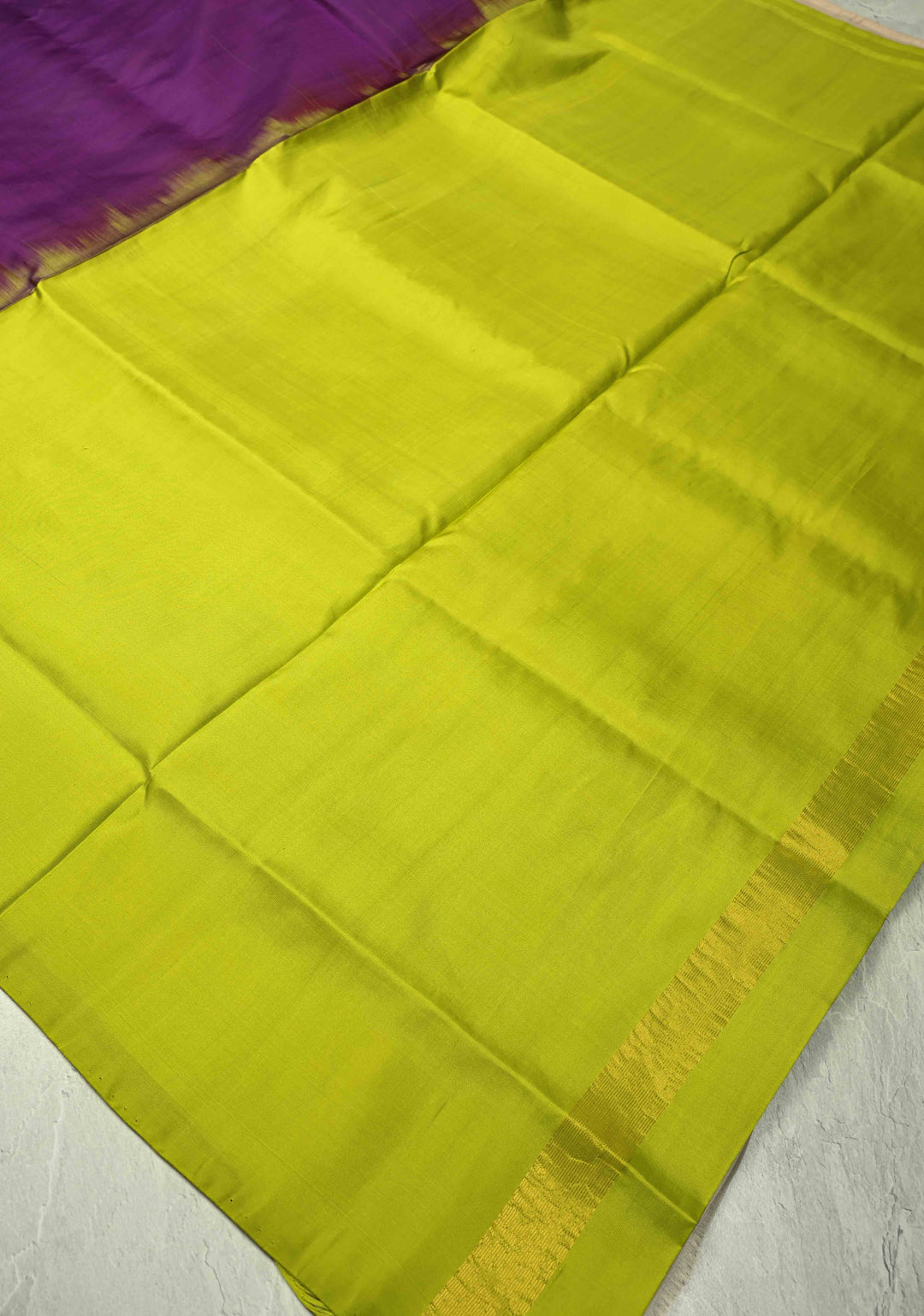 Borderless Off White-Black-Purple Uppada Handloom Pure Silk Saree with Panel Pattern | SILK MARK CERTIFIED
