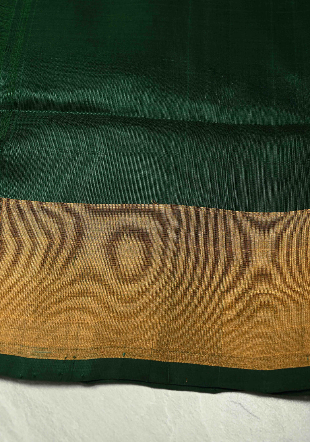 Green Dual tone Sona Rupa Buttas on Uppada Handloom Silk Saree with Green Panel and Tissue Zari Border| SILK MARK CERTIFIED