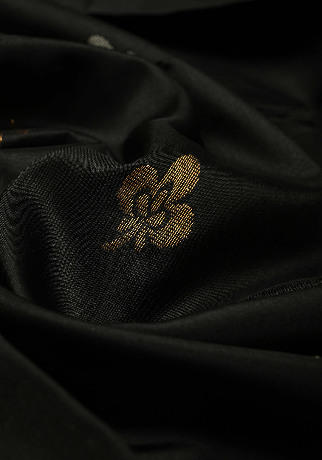 Stunning Black Uppada Handloom Silk Saree with Gold Silver Zari Buttas and Tissue Border | SILK MARK CERTIFIED