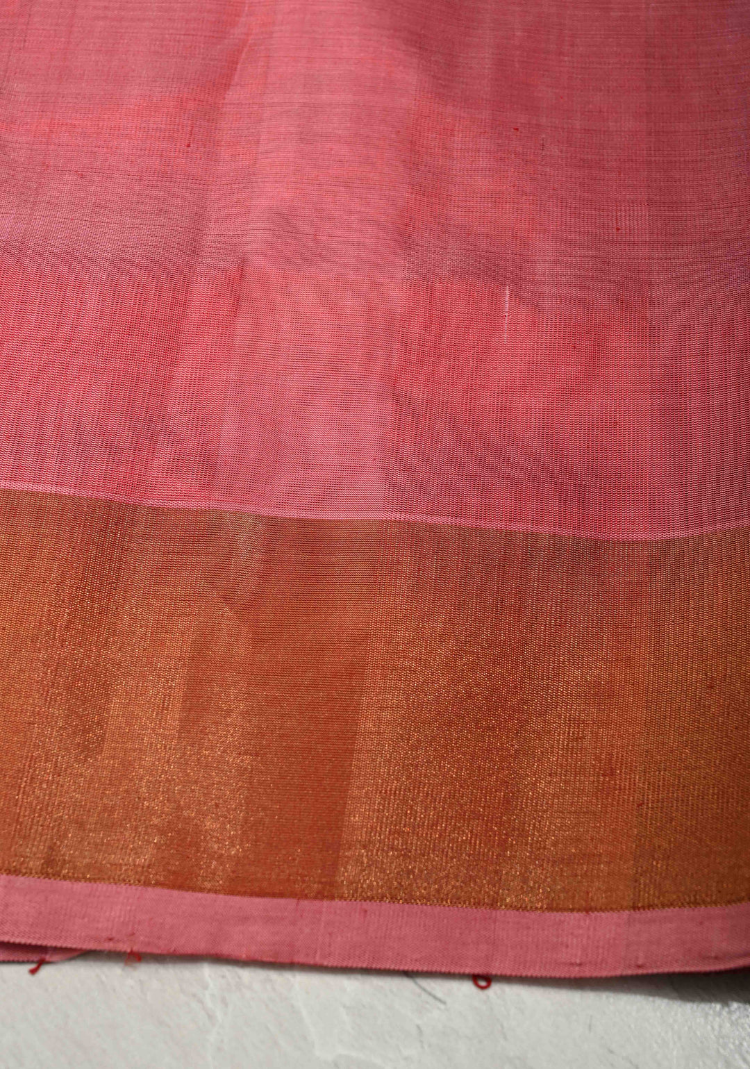 WoodRose Pink  Uppada Handloom Silk Saree with Full Body Jamdani jaal and Tissue Border | SILK MARK CERTIFIED