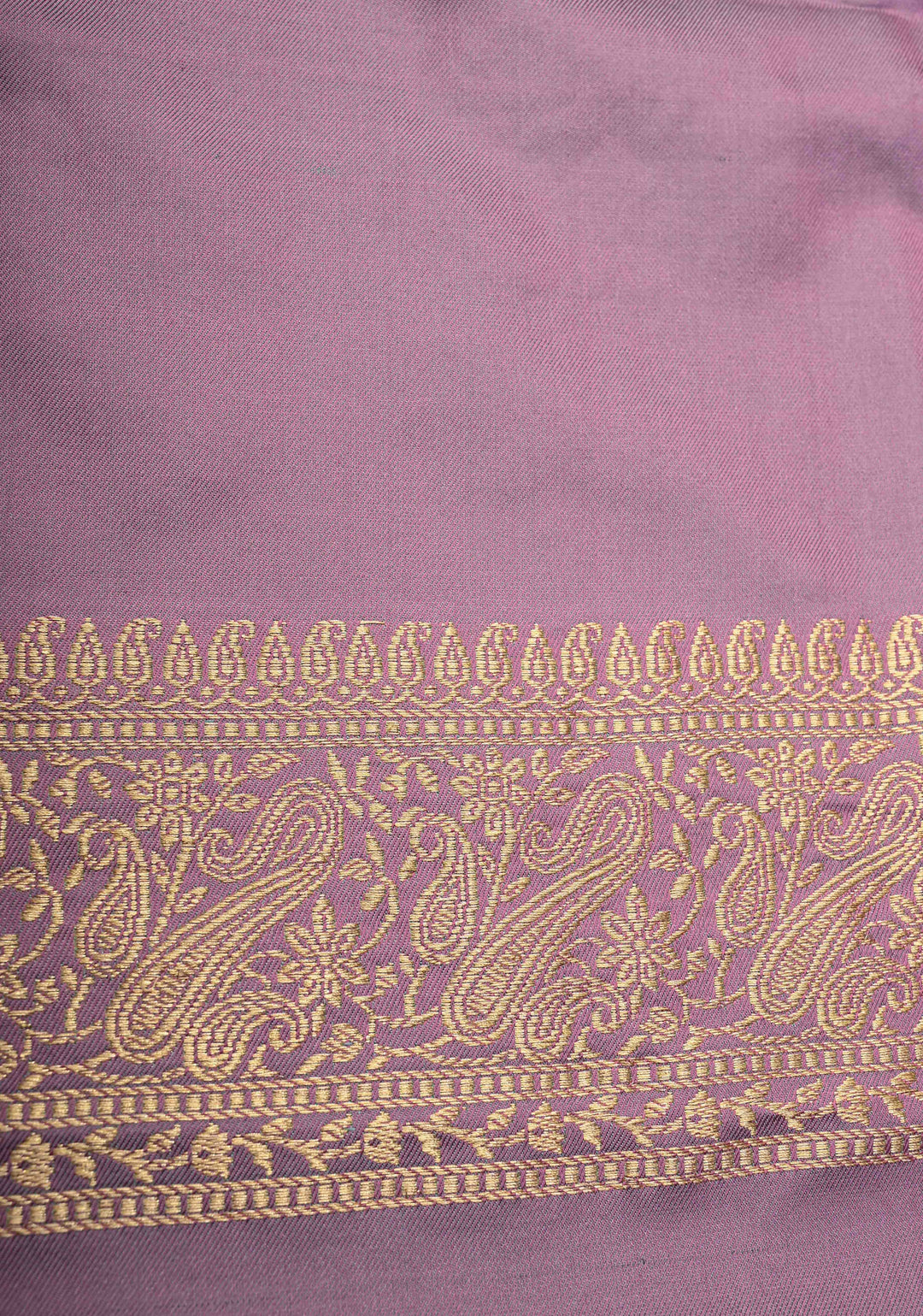 Greyish Blue Ektara Weave Silk Saree with Kadhuwa Contrast Zari Border | SILK MARK CERTIFIED